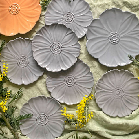 Ensemble 8 assiettes fleurs