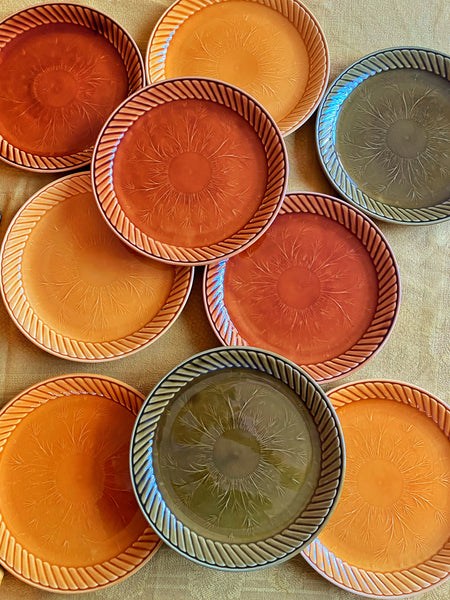 9 grandes assiettes Sarreguemines