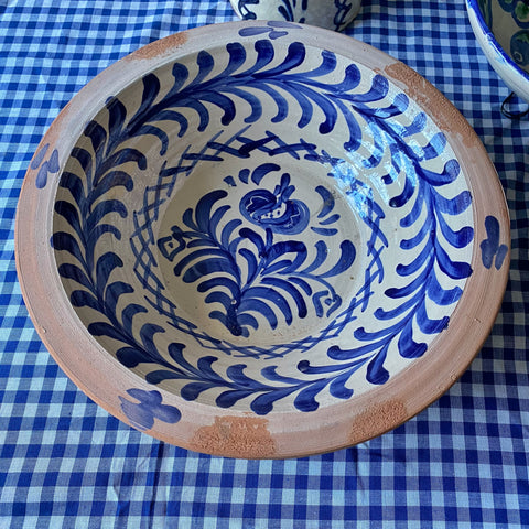 Saladier artisanal terre cuite vernissée