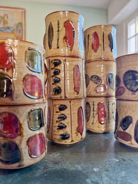 Lot de 10 tasses, céramique japonaise, 1960