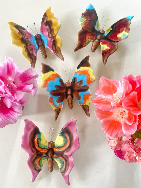 Lot de 4 papillons muraux  Vallauris