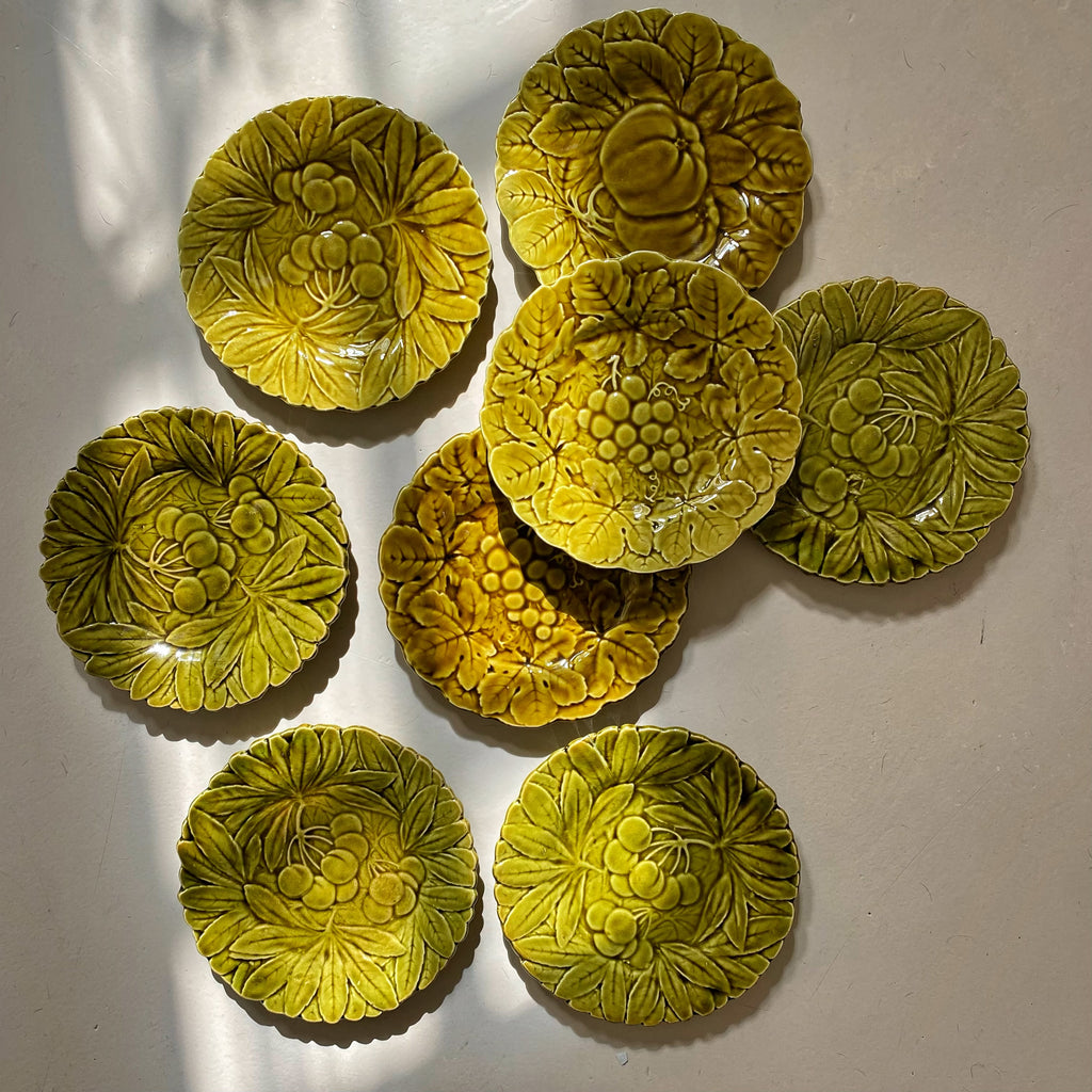 8 assiettes barbotine Sarreguemines