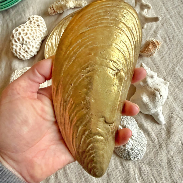 Vide poche bronze coquillage