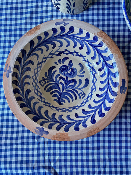 Saladier artisanal terre cuite vernissée