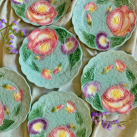 6 grandes assiettes vintage