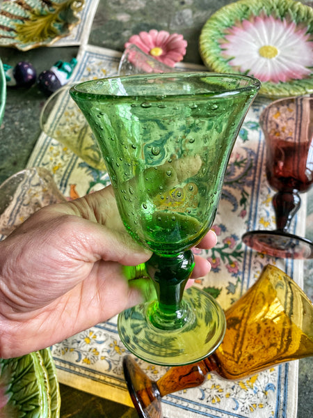 6 verres Biot verre soufflé