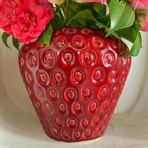 Vase céramique fraise