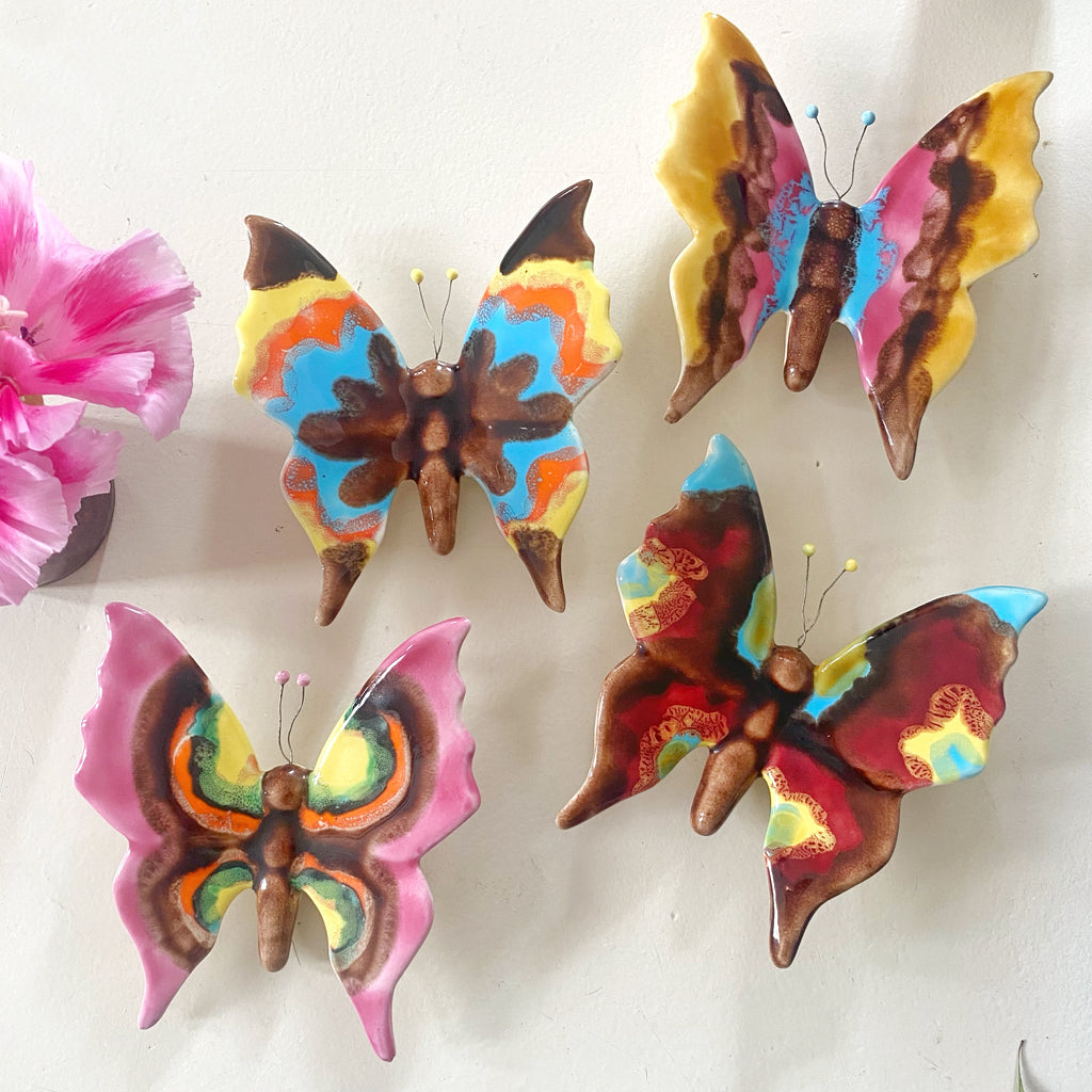 Lot de 4 papillons muraux  Vallauris
