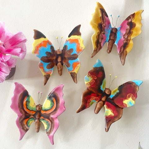 Lot de 4 papillons muraux  Vallauris