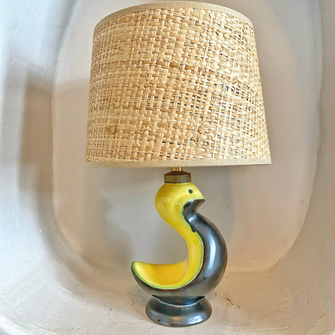 Lampe bicolore poussin 1950