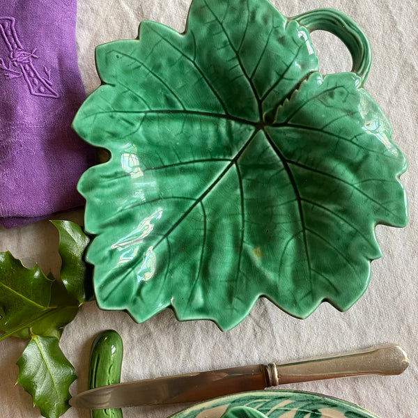 Plat feuille Sarreguemines