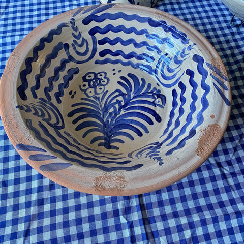 Saladier artisanal terre cuite vernissée