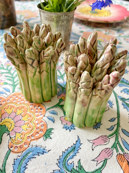 Saliere poivrière asperges céramique