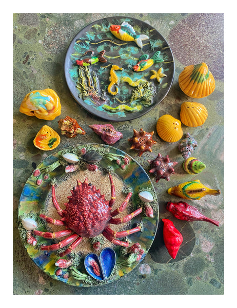 Salière poivrière coquillages
