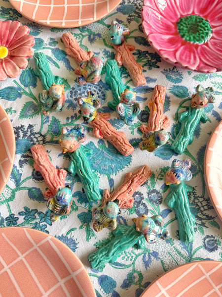 12 porte couteaux anciens oiseaux