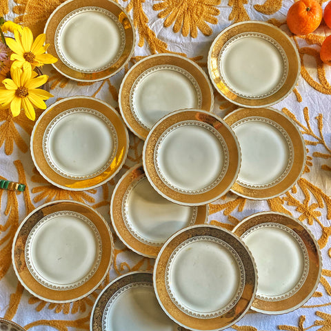 11 assiettes porcelaine