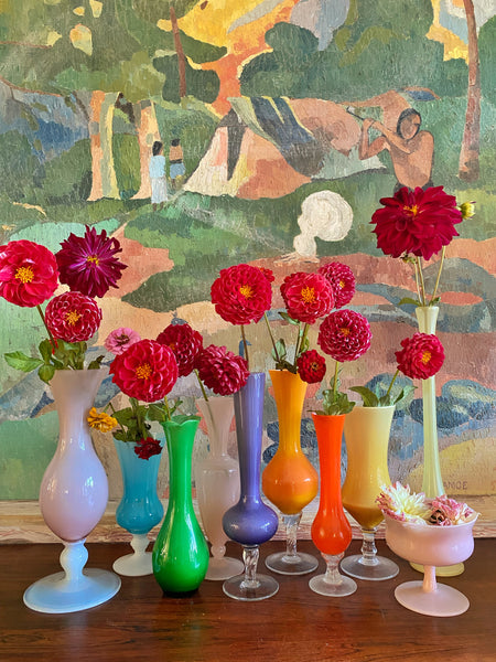 Vase opaline violet