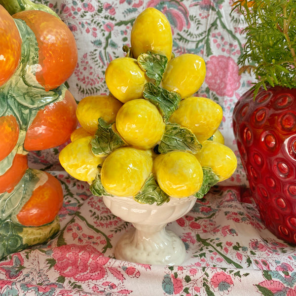 Centre de table citron faïence italienne