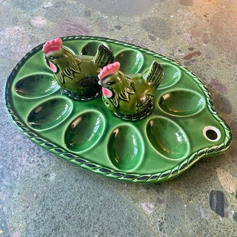 Plat à oeufs vintage