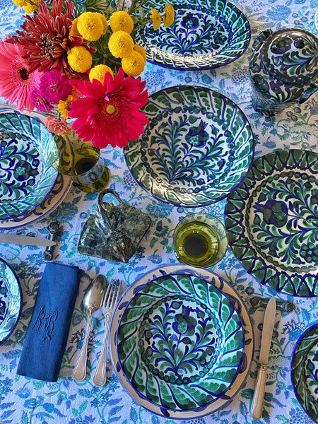 8 assiettes anciennes terre cuite vernissée