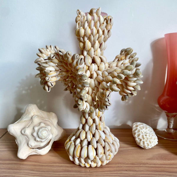 Vase bougeoir cauri