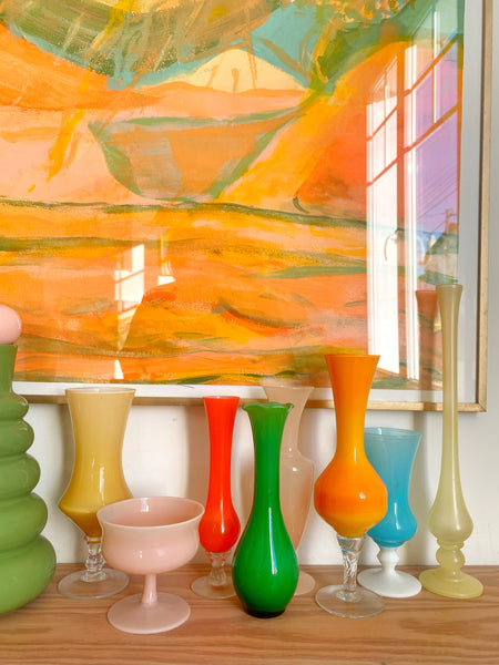 Vase opaline vert