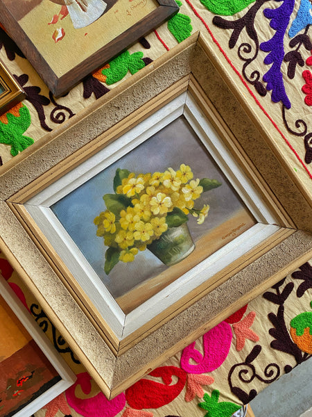 Nature morte bouquet de fleurs jaunes