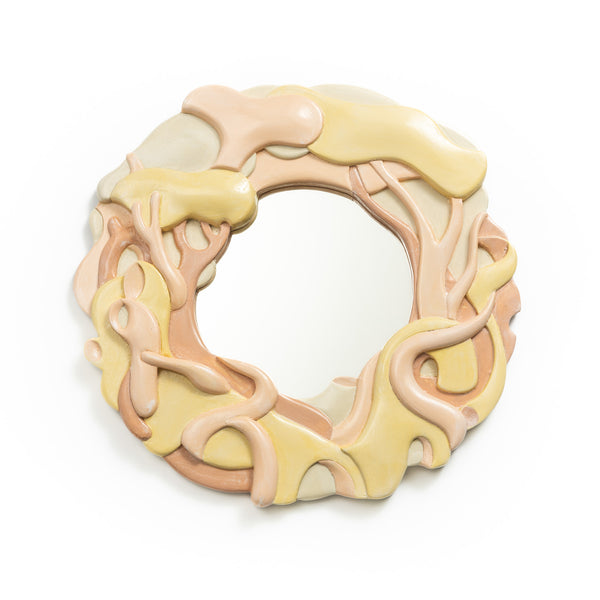 Miroir RACINES (crème et jaune)