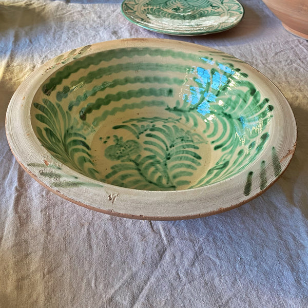 Saladier artisanal terre cuite vernissée