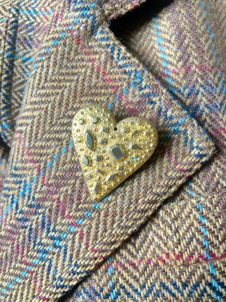 Broche coeur vintage