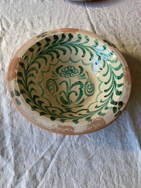 Saladier artisanal terre cuite vernissée