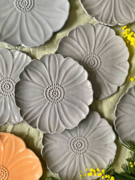 Ensemble 8 assiettes fleurs