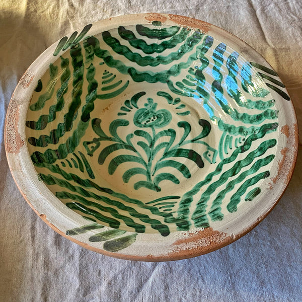 Saladier artisanal terre cuite vernissée