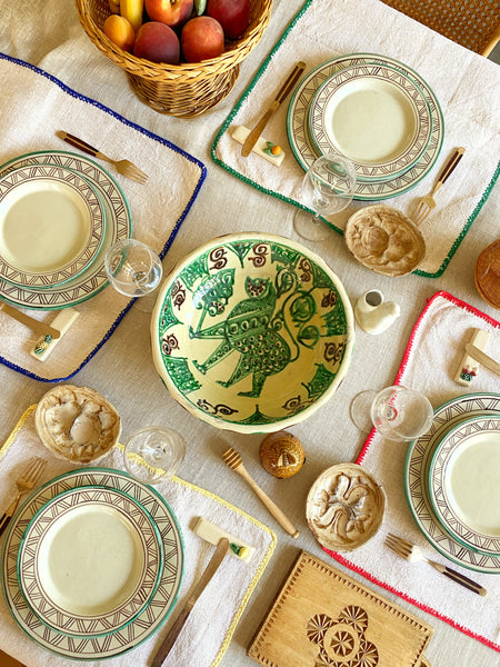 6 sets de table anciens lin