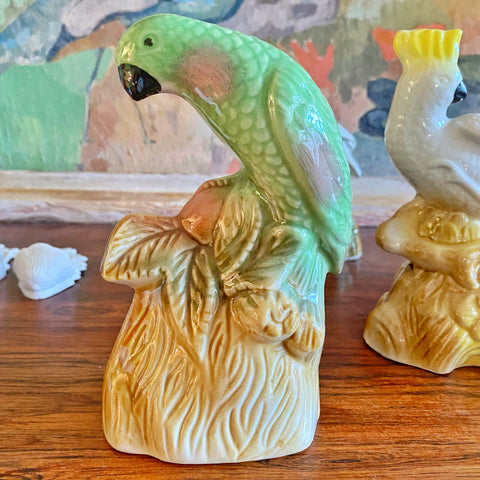 Perroquet vintage céramique