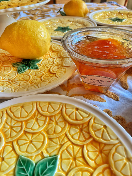 6 assiettes dessert agrumes