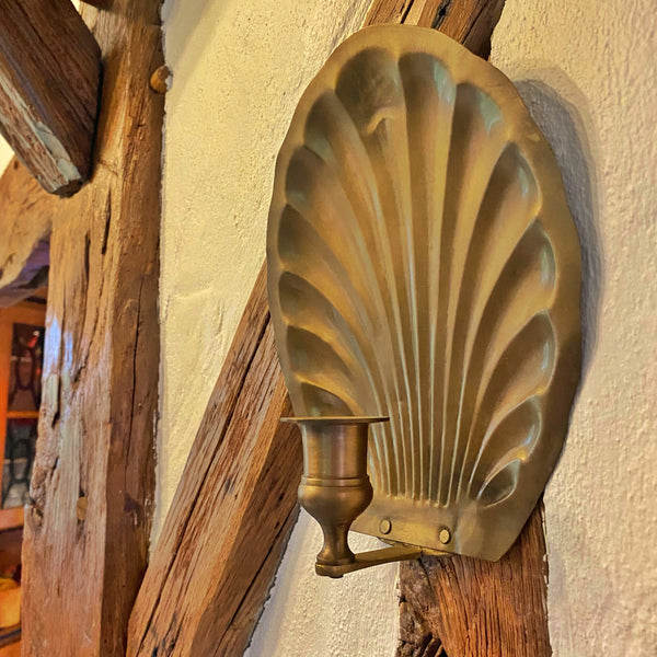 Bougeoir ancien coquille
