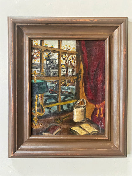 Huile sur toile intérieur parisien