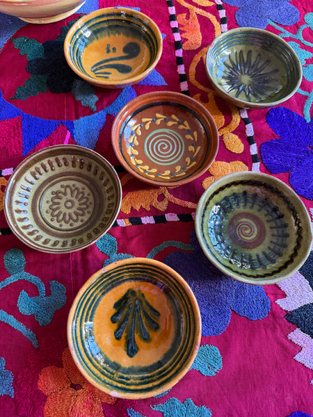6 coupelles vintage terre cuite