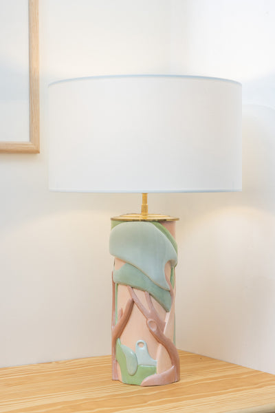 Lampe RACINES (vert et rose)