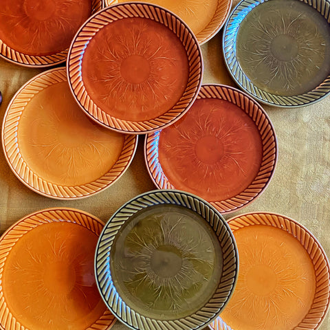 9 grandes assiettes Sarreguemines