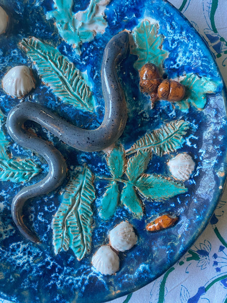 Assiette trompe l’œil anguille