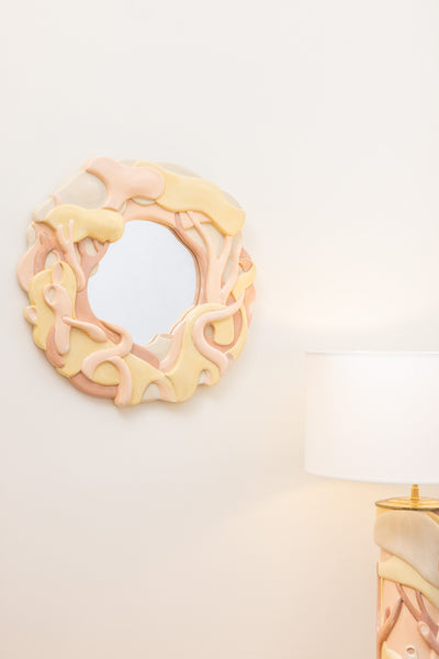 Miroir RACINES (crème et jaune)