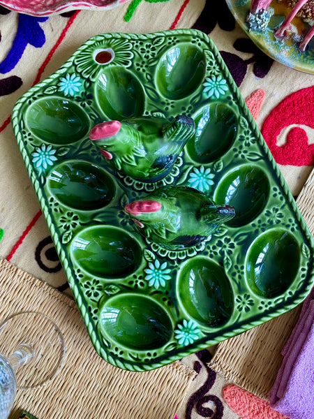 Plat à oeufs vintage