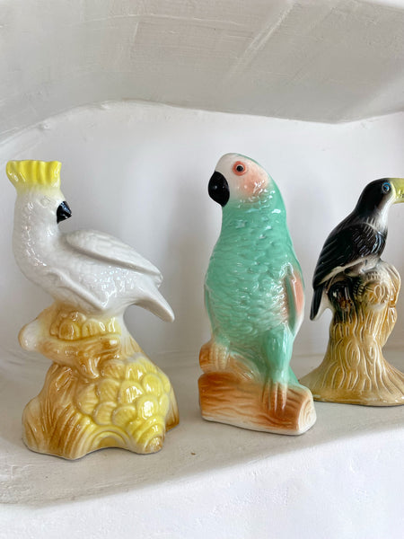 Perroquet vintage céramique