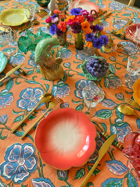 6 assiettes vintage fleurs