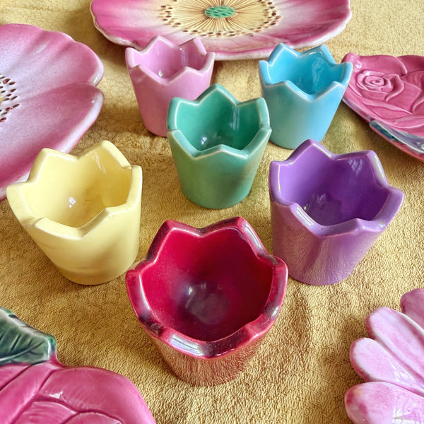6 coquetiers tulipes 1960