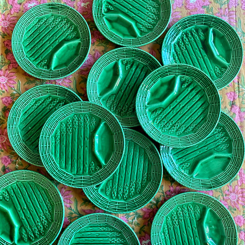 7 assiettes asperges Sarreguemines