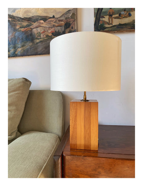 Lampe vintage bois