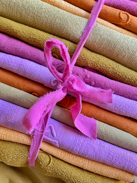 Lot « Pondicherry » 12 serviettes anciennes